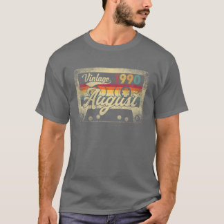 T-shirt Cadeau d'anniversaire 31 ans rétro août 1990 31 an