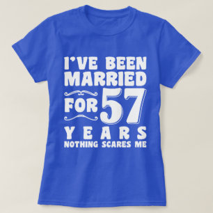 T-shirt Cadeau d'anniversaire de mariage de 57 ans