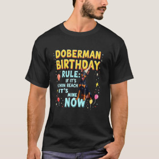 T-shirt Cadeau d'anniversaire drôle Doberman Pinscher Chie