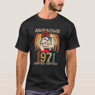 T-shirt Cadeau D'Anniversaire vintage De 1971 Pour Femmes