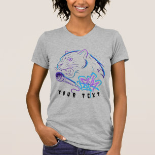 T-shirt Cadeau d'art Neon panther