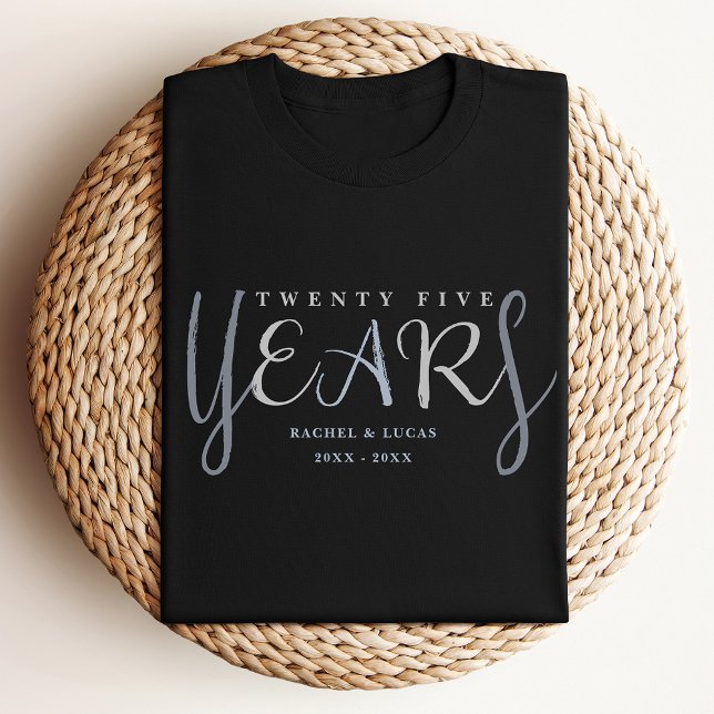 T-shirt Cadeau de 25e anniversaire de mariage (Créateur téléchargé)