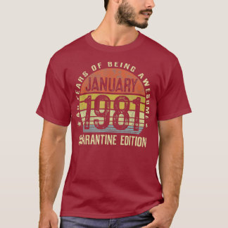 T-shirt Cadeau de 40 ans janvier 1940 40e anniversaire