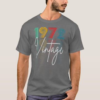 T-shirt Cadeau de 50 ans Vintage 1972 Édition limitée 50e