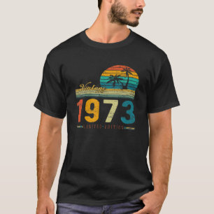 T-shirt Cadeau De 50 Ans Vintage 1973 Fait En 1973 50E Bi