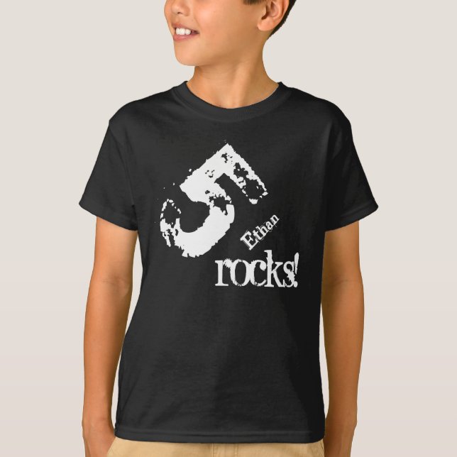 T-shirt Cadeau de 5e anniversaire pour un numéro de 5 ans  (Devant)