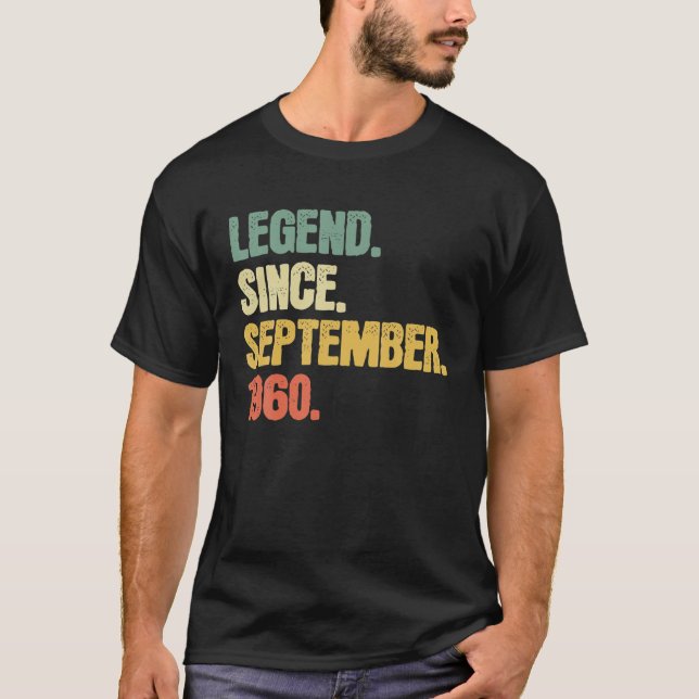 T-shirt Cadeau De 60 Ans - Magnifique Depuis Septembre 196 (Devant)