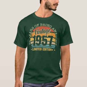 T-shirt Cadeau de 65 ans Vintage 1957 Édition limitée 65t