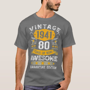 T-shirt Cadeau de 80 ans Vintage 1941 80e anniversaire