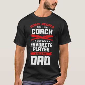 T-shirt Cadeau de baseball papa entraîneur