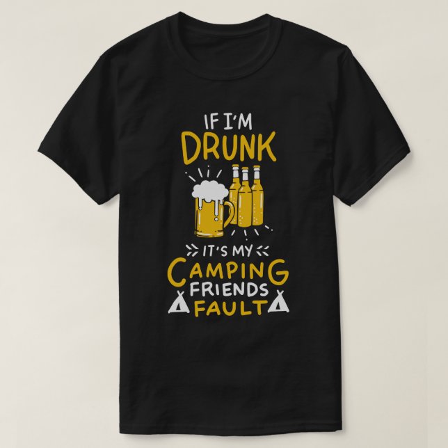 T-shirt Cadeau de camping (Design devant)