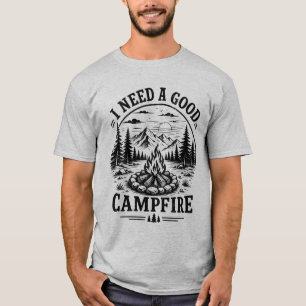 T-shirt Cadeau de camping aventure de feu de camp Vintage