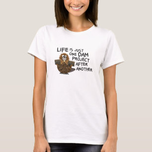 T-shirt cadeau de castor amusant et occupé