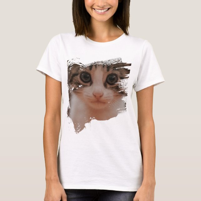 T-shirt Cadeau de chat adorable (Devant)