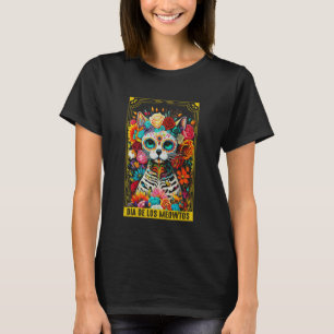 T-shirt Cadeau de chat crâne de sucre Dia De Los Meowtos