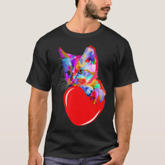 T-shirt Cadeau de chat mignon pour les amateurs de chatte