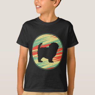 T-shirt Cadeau de chien mignon silhouette vintage rétro Pe