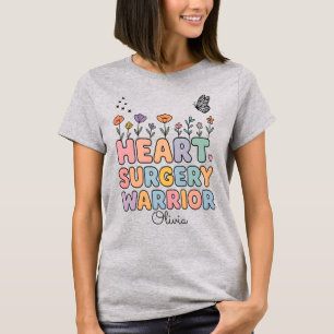 T-shirt Cadeau de chirurgie du cœur anatomique floral pers