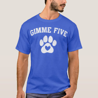 T-shirt Cadeau de cinq empreintes de patte mignonnes