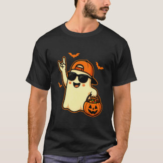 T-shirt Cadeau de costume de musique Halloween Boo Ghost R