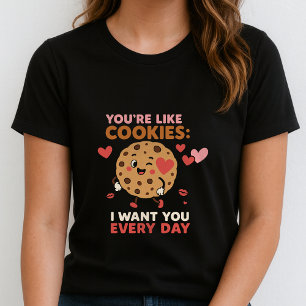 T-shirt Cadeau de couple de biscuits mignons romantiques