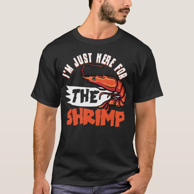 T-shirt Cadeau de crevettes J'adore les crevettes bouillie (Devant)