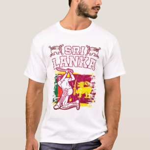 T-shirt Cadeau de cricket Sri Lanka, coup de pinceau du dr
