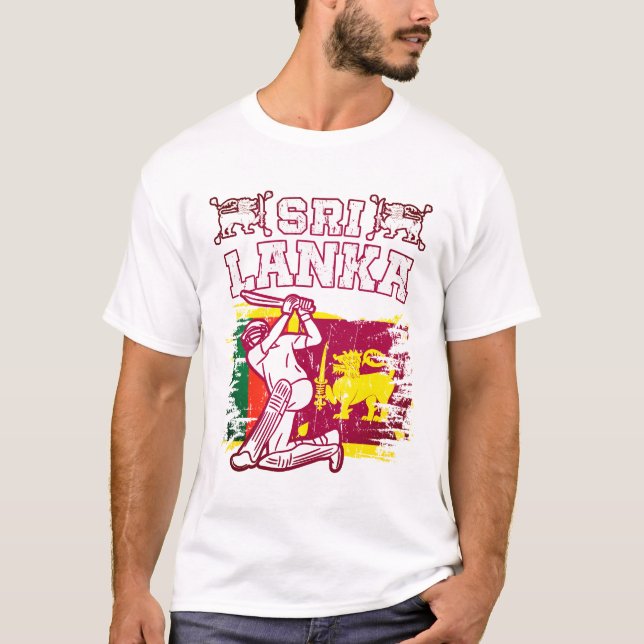 T-shirt Cadeau de cricket Sri Lanka, coup de pinceau du dr (Devant)