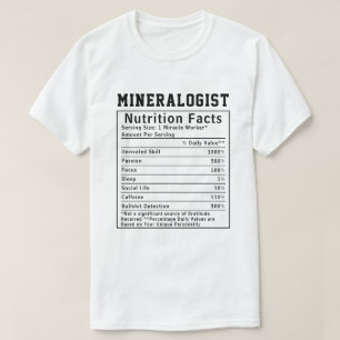 T-shirt Cadeau de faits nutritionnels amusants pour minéra