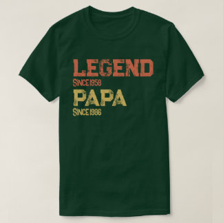 T-shirt Cadeau de fête des pères légendaire Papa Vintage