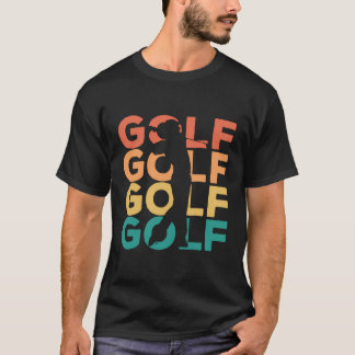 T-shirt Cadeau De Golf Vintage Rétro Pour Les Golfeurs