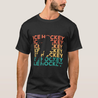 T-shirt Cadeau De Hockey Sur Glace Vintage Rétro Pour La P