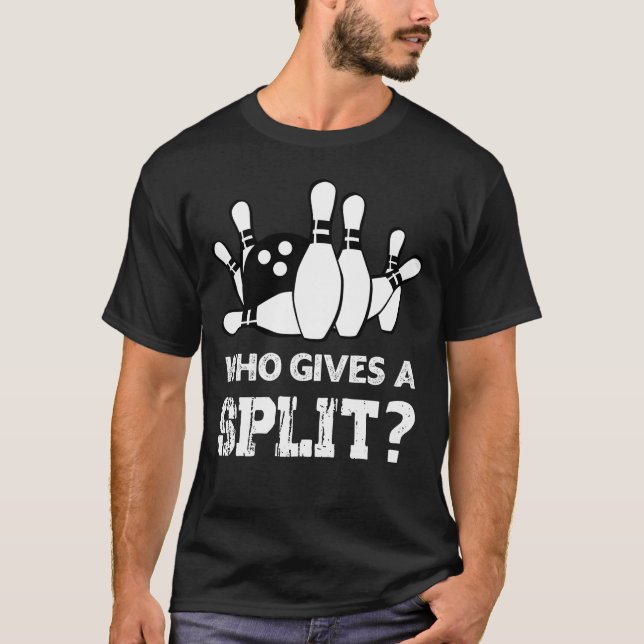 T-shirt cadeau de joueur de bowling à dix broches pour lui (Devant)