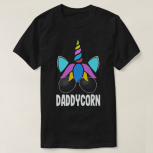 T-shirt Cadeau de la fête des pères Daddycorn Funny Licorn