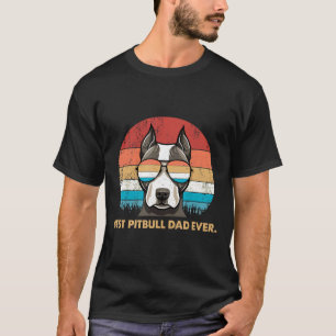 T-shirt Cadeau de la fête des pères Meilleur papa Pitbull