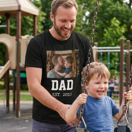 T-shirt Cadeau de la Fête des Pères Photo Minimaliste Papa