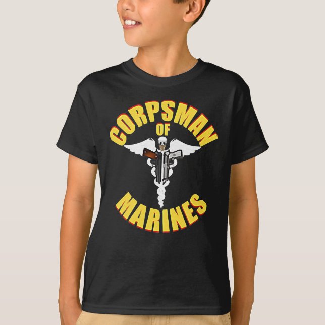 T-shirt  Cadeau de la marine américaine 8404 FMF Vétérinai (Devant)