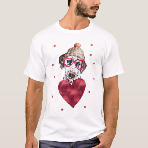 T-shirt Cadeau de la Saint-Valentin Chien Dalmatien