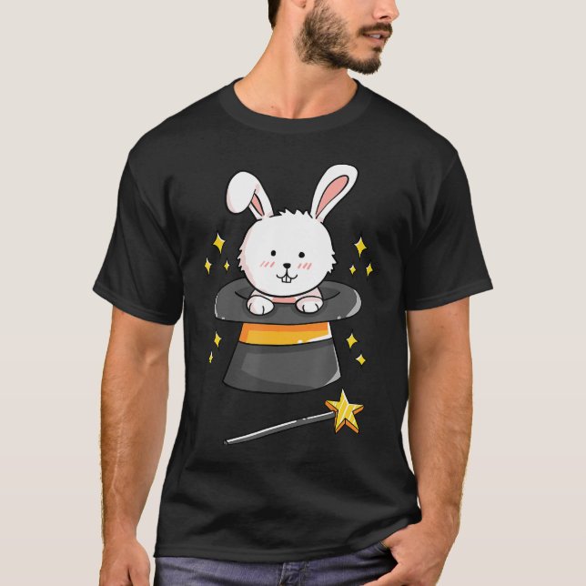 T-shirt Cadeau de lapin|Baguette magique Bunny Magicien so (Devant)