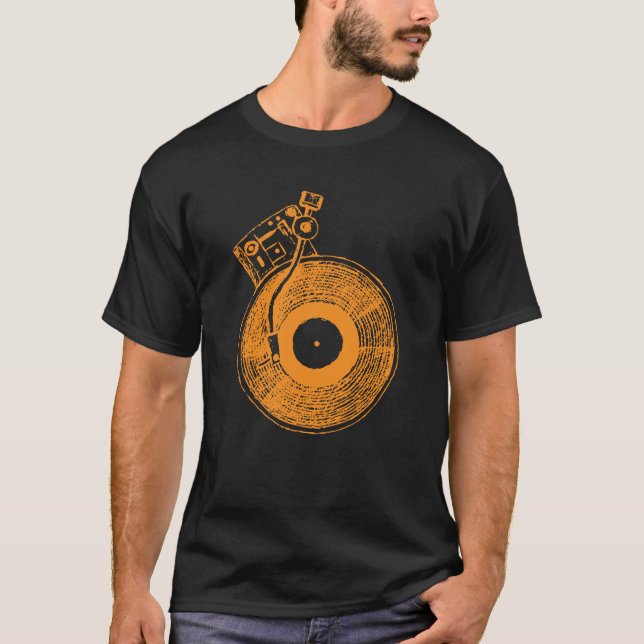 T-shirt Cadeau de musique de Tourne-disque de joueur de (Devant)