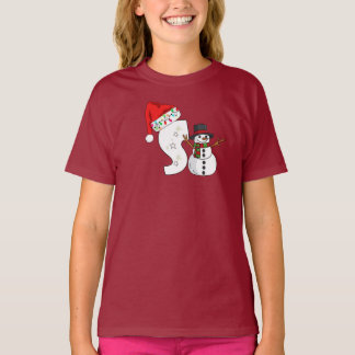 T-shirt Cadeau de Noël avec lettre blanche