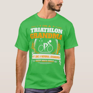 T-shirt Cadeau de Noël de grand-mère de Triathlon ou cadea