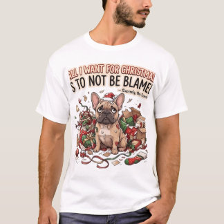 T-shirt Cadeau de Noël drôle de bouledogue français