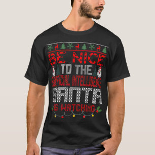 T-shirt Cadeau de Noël du Père Noël Intelligence Artificie