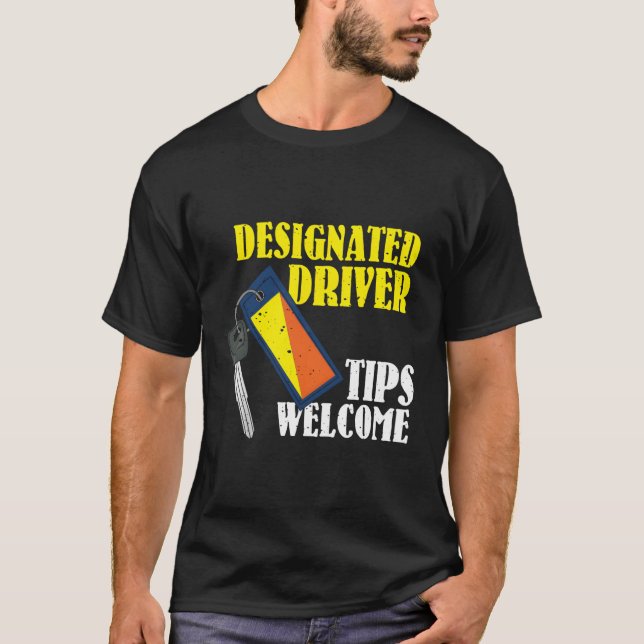 T-shirt Cadeau De Partie De Boisson Pour Un Conducteur Dés (Devant)
