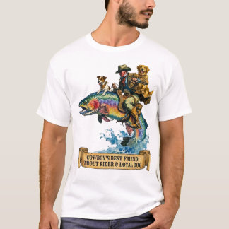 T-shirt Cadeau de pêche à la truite de cowboy occidental r