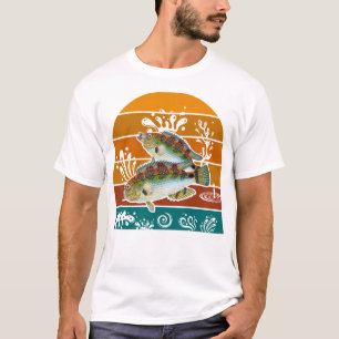 T-shirt Cadeau de pêche rétro Truite de mer tachetée