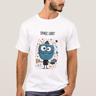 T-shirt Cadeau de personnage d'alien drôle de butin spatia