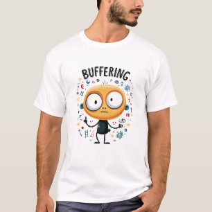 T-shirt Cadeau de personnage d'alien jaune drôle en tampon