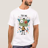 Cadeau de personnage d'alien vert drôle Essaie Moi
